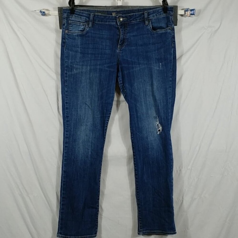 Kut From The Kloth Dark Blue Boyfriend Slim Jeans Plus Size 14